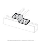 Z Support Fitting for 13/16" Strut, Fits 1/2" Bolt Zinc Plated