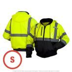 Pyramex Class 3 Hi-Vis Lime/Blk Bomber Jacket Small