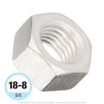 3/4"-10 Stainless Steel Finish Hex Nut