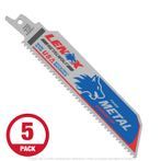 Lenox Lazer CT 6" x 8 Tooth Carbide Tipped Reciprocating Blade - 5 per Pack