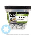 #15 x 4" Big Timber 316 Stainless SCTX T-30 Star Drive Construction Screw - 100 per Pack