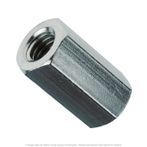 1/4"-20 x 7/8" Overall Length Zinc Plated Coupling Nut