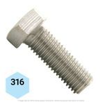3/4"-10 x 1-3/4" Stainless Steel Hex Head Cap Screw 316