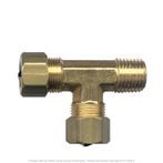 Brass Compression Male Run Tee 1/4" Tube x 1/4" MNPT
