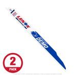 Lenox 106R - 12" x 6 TPI Demolition Bi-Metal Recip Blade for Wood, 2-pack