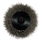 CGW 60162 Crimp 3" Wire Wheel Brush .014 Carbon 1/4" Face 1" Trim 1/4" Shank