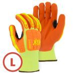 Majestic 35-557Y Hi-Vis X15 Knucklehead ANSI A4 Cut & Impact Resistant Gloves Large