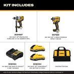 Dewalt 20V MAX XR 2-Tool 1/2" Hammer Drill And High Torque 1/4" Impact Driver 4.0Ah Combo Kit