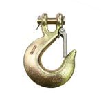 3/8" Alloy G70 Clevis Slip Hook with Latch Yellow Zinc