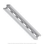 Pre-Galvanized Back to Back Welded Slotted Strut 1-5/8" x 3-1/4" x 20 ft. 12 Ga.