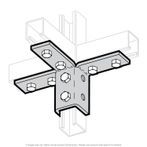 Zinc Plated Triple Wing Connection 6-Hole Mount