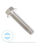 1/4"-20 x 1" Stainless Steel Hex Washer Head Thread Cutting Screw Type F