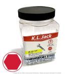 #8 x 3/4" Zinc Plated Hex Washer Head Tek Screws - 400 Per Jar