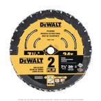 DeWalt 7-1/4" x 24 Tooth Circular Saw Blade - 2 per Pack