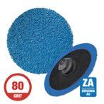 CGW 59564  1-1/2" Quick Change Disc Roll-On Arb. 80G Zirconia 100 per Box