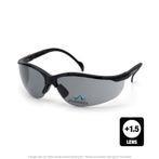 V2 Readers Gray +1.5 Lens/Black Frame Safety Glasses