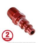 QD Plug Industrial 1/4" Male Pipe Thread x 1/4" Body (2-Pack)