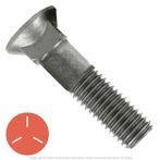 1/2"-13 x 2-1/2" #3 Flat Head Plow Bolt Grade 5