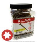#14-20 x 3-1/4" Ceramic Finish Flat Head Star Drive Winged Self-Drilling Wood to Metal Screw - 100 Per Jar