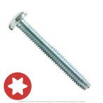 5/16"-18 x 2" Zinc Plated 6-Lobe Pan Head Thread Cutting Screw Type F