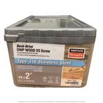 #8 x 2" Simpson Deck-Drive DWP Flat Head Wood Screws, 316 SS,  Star Drive, 350 per Pack, #T08200WPP