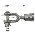 1" x 12" Hot Dip Galvanized Jaw & Jaw Turnbuckle