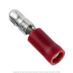 Nylon Insulated Snap Plug Red 22-18 AWG, 0.157" Diameter - 50 Pack