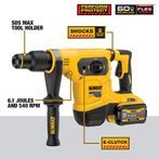 DeWalt FLEXVOLT 60V MAX Brushless 1-9/16" SDS-MAX Combination Hammer - 2 Battery Kit