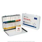 75 Person Unitized First Aid Kit, 210 Piece, Metal Case