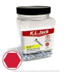#8 x 1" Zinc Plated Hex Washer Head Tek Screws - 350 Per Jar