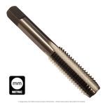 M12 x 1.50 Metric Plug Tap, Medium Fine, 4 Flute, Plain Finish