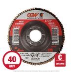 CGW 42442 C3 XL Flap Disc 4-1/2" x 7/8 T27 40G Ceramic 10 per Box