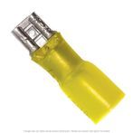 Heat Shrink Female Disconnect Yellow 12-10 AWG, 0.250" Tab - 50 Pack