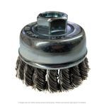 CGW 60537 Knot 2-3/4" Wire Cup Brush .020 Carbon 1" Trim 5/8"-11 AH