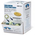 Pyramex RPD2001 Corded Metal Detectable Ear Plugs NRR 23