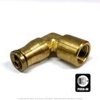 DOT Female 90° Push-To-Connect Elbow, 3/8 Tube x 1/4 FPT