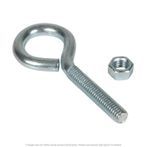3/8-16 x 5" OAL Zinc Plated Bent Wire Eyebolt with Nut - 10 per Box