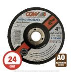CGW 35699 Grinding Wheel 4-1/2" x 1/4" x 5/8" Arb. Hole T27 A24N AO 25 per Box