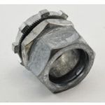 Bridgeport® 251-DC2 Concretetight Raintight Compression Connector, 3/4 in Trade, For Use With: Steel/Aluminum EMT and Rigid Conduit, Die Cast Zinc, Ball Burnished/Mirror Smooth