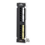Leviton® 69586-U89 110-Style Universal Patch Panel, 12 Ports, Category: Cat 6, 26 to 22 AWG Terminal, Steel