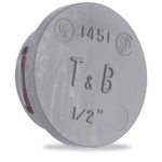 T&B® 1452 Locking Non-Metallic Knockout Plug, 3/4 in For Use With: IMC/Rigid Conduit, Thermoplastic