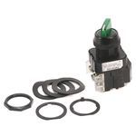 Allen-Bradley 800H-24JRG2KB7FX 800H PB, 30mm Selector Switch, 3 Pos., Std Knob Type, 24V AC/DC, Std Knob Maintained, Green, Std Cam, Maintained, KB7 Cam, Incandescent, 1 NO 1 NC PenTUFF Contacts, No Guards on Terminals, Device with Pkg