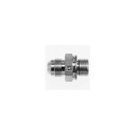 Brennan 7001-04-12 Straight Adapter With Retaining Ring, 7/16-20 x M12x1.5 Nominal, 37 deg SAE Male JIC Flare x MNPT End Style, Steel