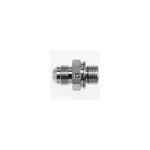 Brennan 7001-04-12 Straight Adapter With Retaining Ring, 7/16-20 x M12x1.5 Nominal, 37 deg SAE Male JIC Flare x MNPT End Style, Steel