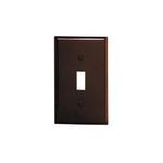 Leviton® 85001 Standard Wallplate, 1 Gang, 4-1/2 in H x 2-3/4 in W, Thermoset, Brown