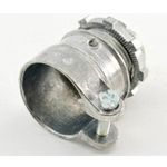 Bridgeport® 410-DC2 Squeeze Connector, 1 in Trade, For Use With: 12/3 to 10/3 Steel/Aluminum MC Cable, Die Cast Zinc, Ball Burnished/Mirror Smooth