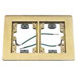 PREMISE WIRING SB3084W Flat Rectangle Floor Flange, For Use With Flush Floor Box, Brass