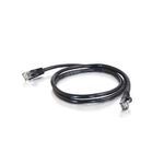 Quiktron® 576-135-007 Value Series Booted Twisted Pair Patch Cord, Category: Cat 6, 24 AWG 4-Pair Solid Copper Conductor, RJ45 Male x Male Connector, 7 ft Cord Length, Black