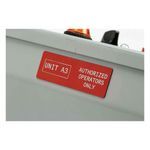 Brady® BMP® 71 TLS 2200® PTLEP-176-593-RD Raised Panel Rectangular Pushbutton Label, 1 in W, Red Legend/Background, B-593 Polyester
