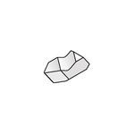Kennametal® Top Notch™ 4176181 Threading Insert, NT Insert, 12 to 24 TPI Threads per Inch, Internal/60 deg Partial Profile Thread, 1 to 2 mm Pitch, Left Hand Cutting Direction, Manufacturer's Grade: KCU10